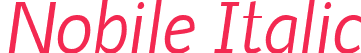 Nobile Italic